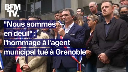 Télécharger la video: L'hommage d'Éric Piolle à l'agent municipal tué à Grenoble