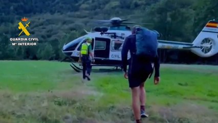 La Guardia Civil rescata a un senderista francés atrapado en el río Barrosa (Bielsa)