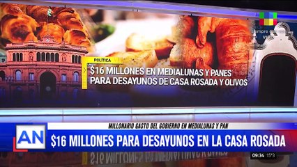 Polémica en la Casa Rosada por millonaria compra de medialunas y panes