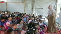 Palestinian Children Find Resilience in Makeshift Classrooms