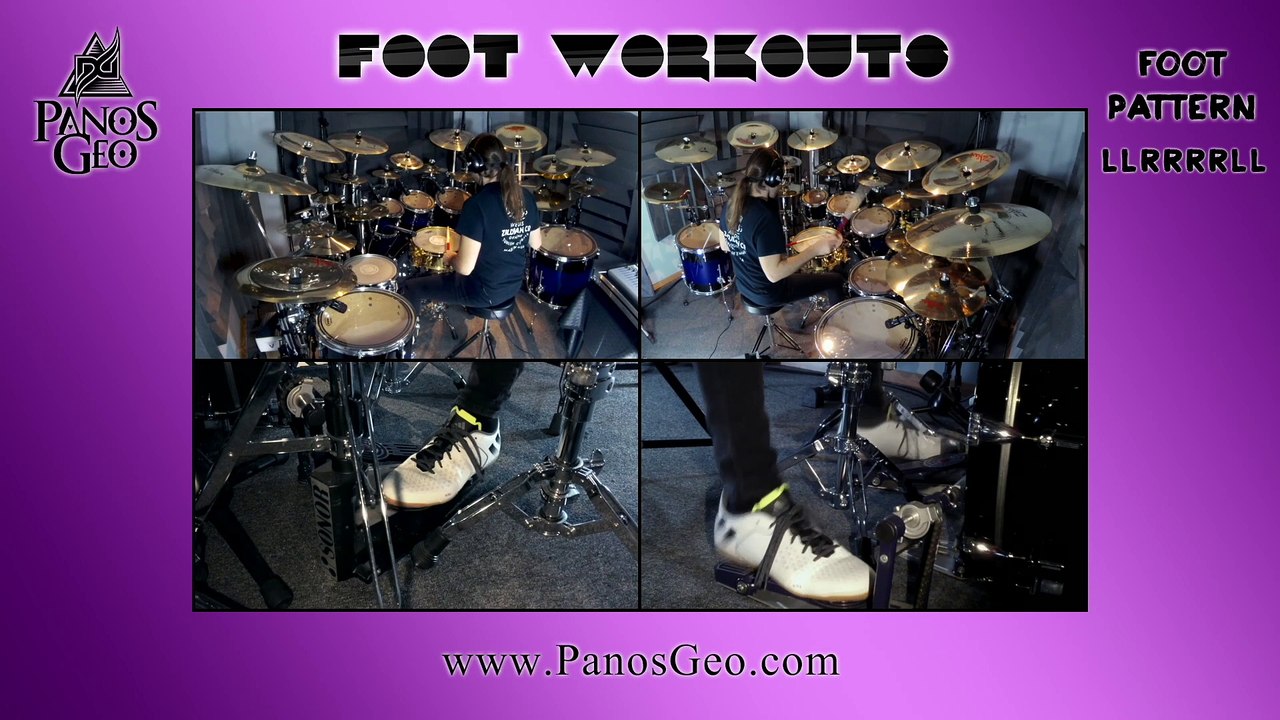 Drum Exercise | Foot Workouts (Part 371 - LLRRRRLL) | Panos Geo
