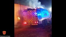 Arde durante horas una nave de pacas de paja en un pueblo de Toledo