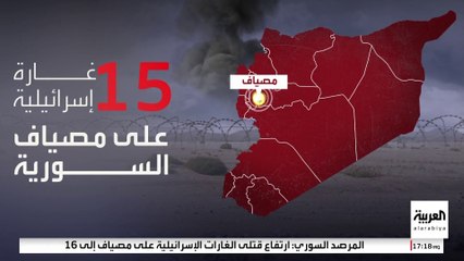 15 غارة إسرائيلية على مقرات إيرانية بمنطقة مصياف السورية