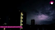 Watch as lightning lights up London's iconic skyline