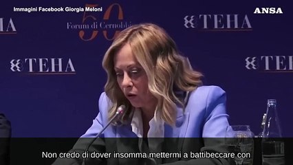 Meloni: "Boccia? Idea opposta su come le donne guadagnano spazio"