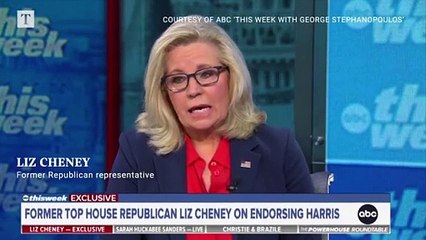 Republican Liz Cheney urges US to vote for Kamala Harris