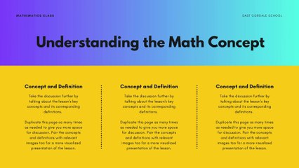 Math Education Presentation Skeleton in a Colorful Geometric Style
