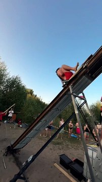 Pushing the limits of our Human Cannon! .Make sure to check the full Yt video! .Thanks to @the_real_life_guys for letting us set this up at @macherfestival