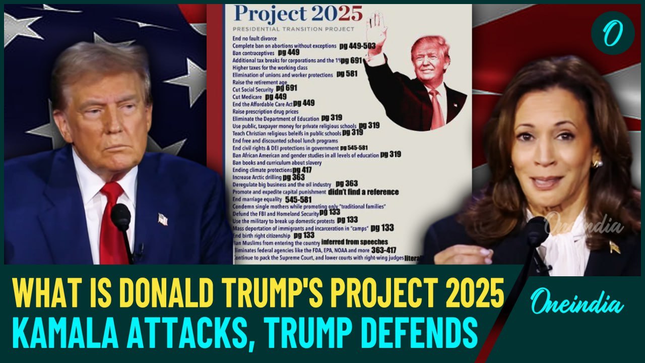 Kamala Harris Exposes 'Dangerous' Project 2025 while Trump denies Involvement – Watch fierce debate