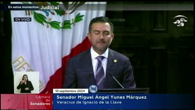 El senador Miguel Ángel Yunes Márquez fija postura en la tribuna sobre la reforma al Poder Judicial