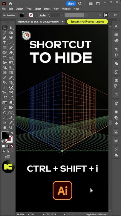 How to Hide Perspective Grid in Adobe illustrator