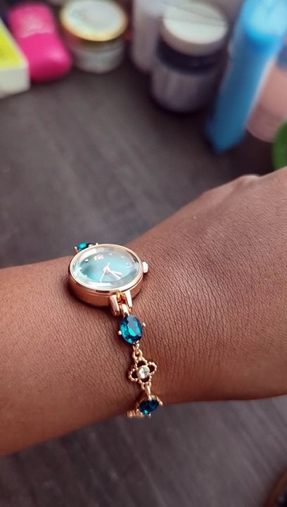TIME100 Womens Bracelet Watch Round Mini Peacock Blue Watches for Women Waterproof  Clothing Shoes  Jewelry