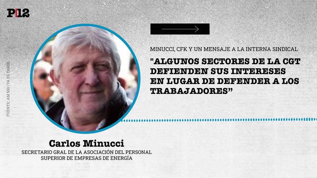Carlos Minucci: “Algunos sectores de la CGT defienden sus intereses en lugar de defender a los trabajadores”