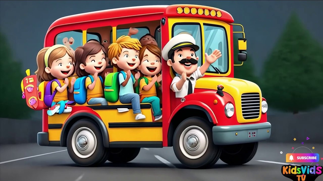 Wheels on the bus go up and down - go round and round - New Nursery Rhymes & Kids Songs | Part-20