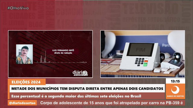 Metade dos municípios tem disputa entre apenas dois candidatos para as eleições municipais deste ano