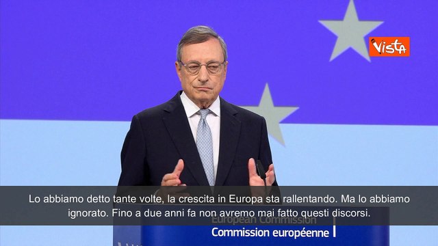 Draghi: La crescita dell'Europa sta rallentando, non possiamo pi? ignorarlo