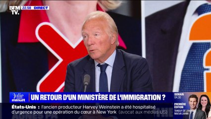 "Créer un ministère, c'est toujours compliqué": Brice Hortefeux évoque les rumeurs d'un retour d'un ministère de l'Immigration