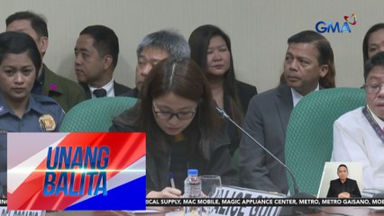 Alice Guo, ibinigay sa Senado ang pangalan ng tumulong sa kanila na makalabas ng Pilipinas | Unang Balita