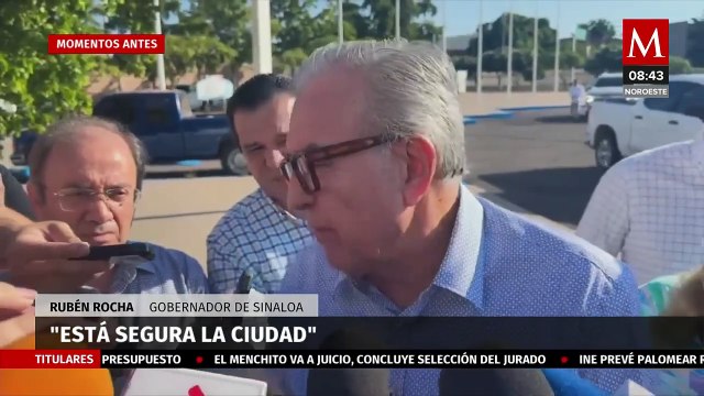 Rubén Rocha Moya explica hechos violentos en Culiacán y asegura que situación está controlada