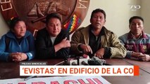 Dirigentes a fines al MAS toman la COB y arcistas denuncias destrozos