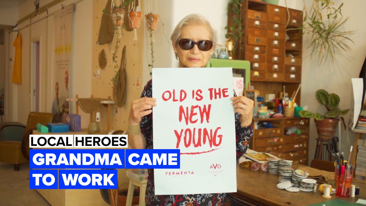 Grandma came to work