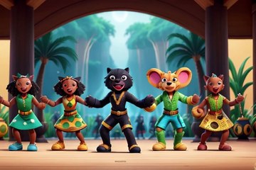 Black Panther's SONG KidsMusic-kidssongs-nursery rhymes-kids story time-DancingAnimals
