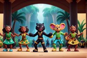 Black Panther's SONG KidsMusic-kidssongs-nursery rhymes-kids story time-DancingAnimals