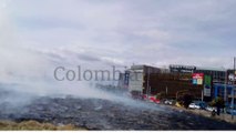 Quema de pasto al sur de la ciudad , genera alarma  en bogotanos