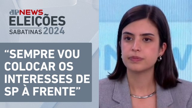 Tabata Amaral explica como pretende dialogar com Lula e Tarcísio em sua gestão em SP | SABATINA JP
