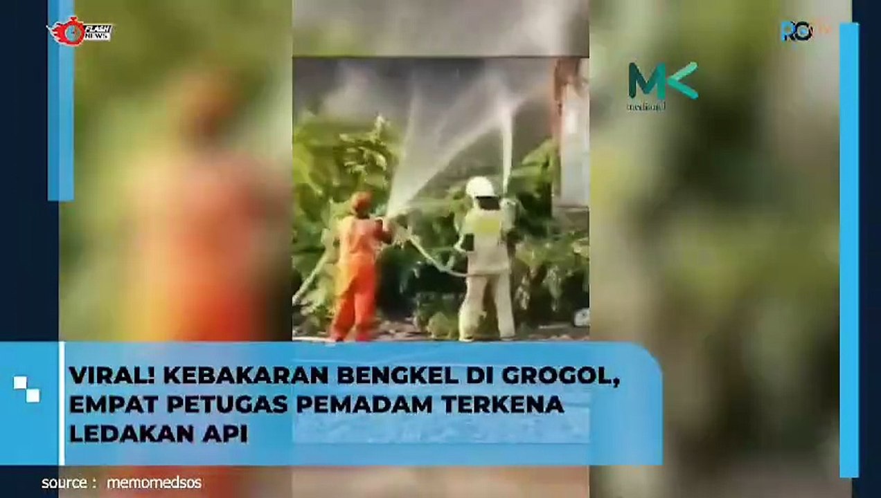 Detik-detik Bangunan di Grogol Meledak Saat Dipadamkan Petugas Damkar, 6 Orang Terluka