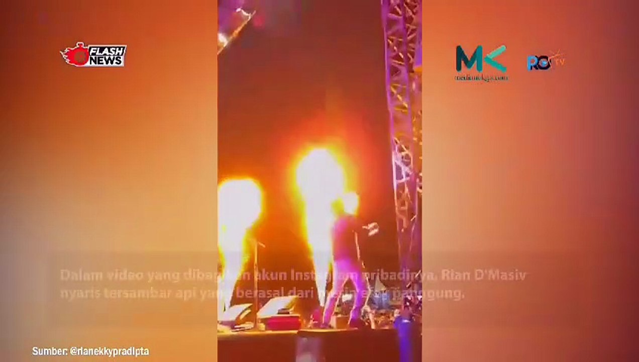Detik-detik Menegangkan! Rian D'Masiv Nyaris Terbakar di Atas Panggung