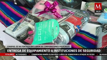 Rutilio Escandón asiste a la entrega de equipamiento a instituciones de seguridad pública municipal