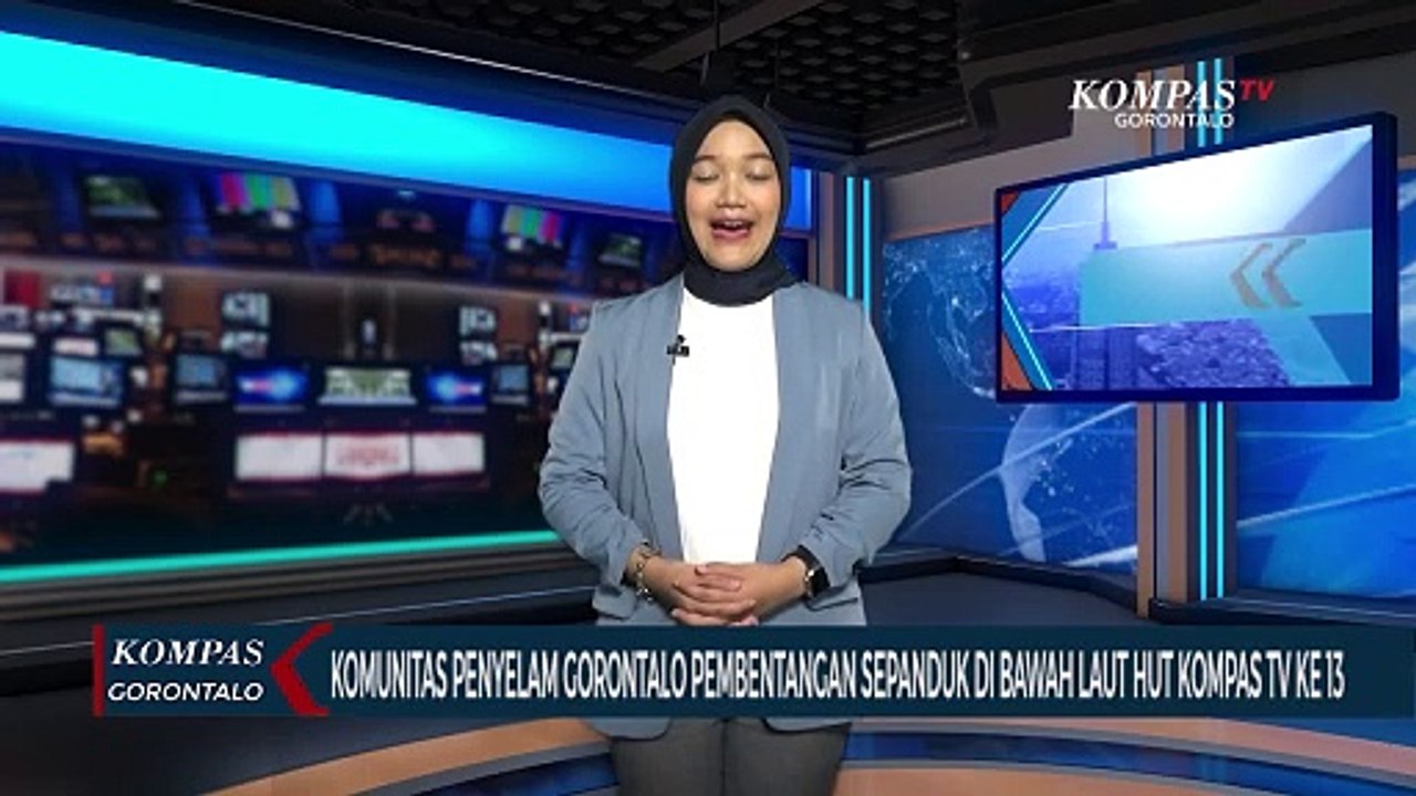 Komunitas Penyelam Gorontalo Bentangkan Spanduk HUT ke-13 Kompas TV di Kedalaman 25 Meter