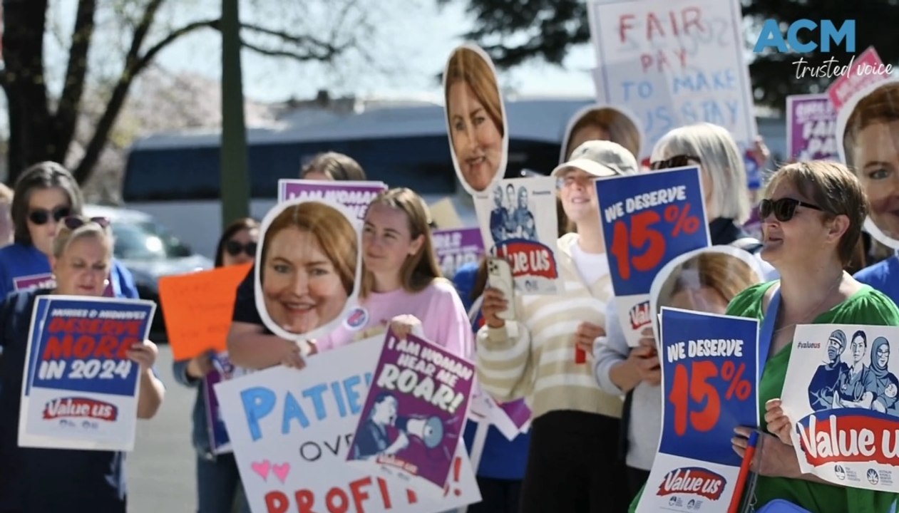 Nurses strike Bathurst, September 2024