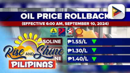 Oil price rollback, epektibo ngayong araw