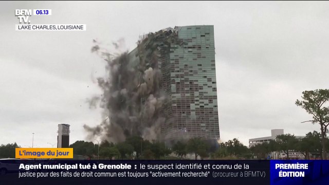 États-Unis: une tour de 22 étages, fragilisée par les ouragans démolie, en quelques secondes