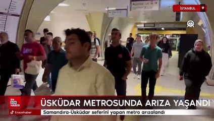 İstanbul'da Samandıra-Üsküdar seferini yapan metroda arıza