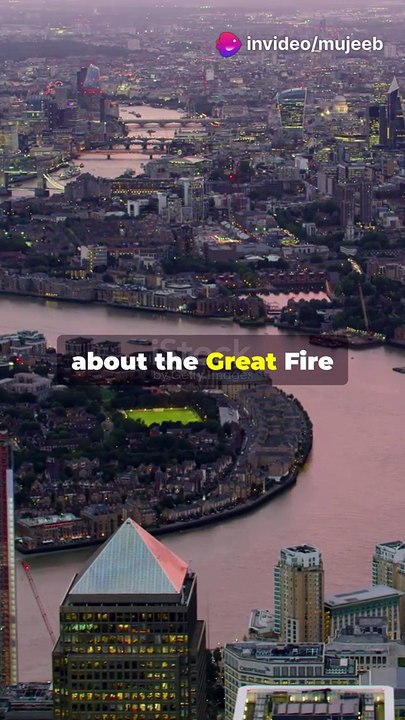 The great fire on London