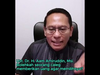 Bolehkah seorang caleg memberikan uang agar memilihnya?