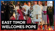 Pope cheers East Timor's recovery while acknowledging a bishop's abuse scandal