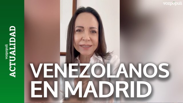 Maria Corina Machado convoca a los venezolanos en Madrid