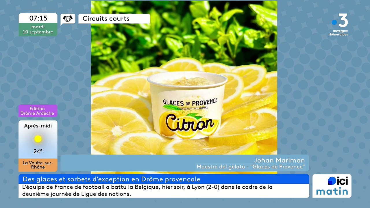 À Malataverne, "Glaces de Provence", 36 parfums de glaces et sorbets artisanaux