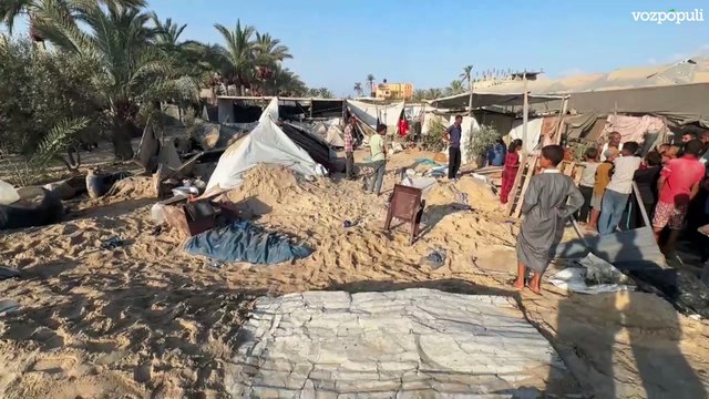 Un ataque israelí causa al menos 40 muertos y decenas de heridos en una zona humanitaria de Gaza