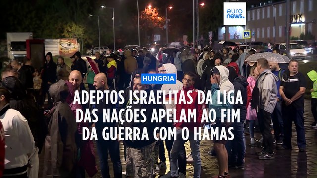 Adeptos israelitas vão a Budapeste assistir a jogo da Liga das Nações e apelam à paz