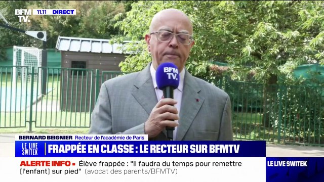 Élève de 3 ans frappée par une institutrice: Le dossier de l'enseignante ne mentionne aucun problème , précise Bernard Beignier, recteur de l'académie de Paris