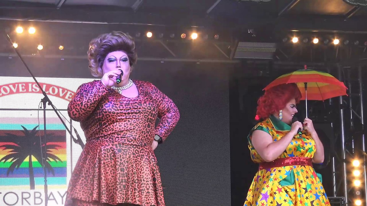Torbay Torquay Gay LGBTQIA+ Pride 2024 7th September Main. stage drag. Part 4