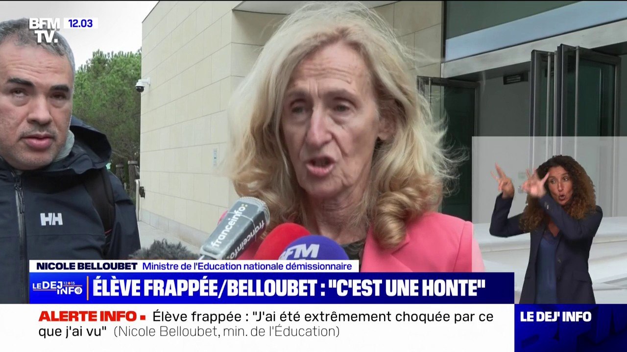 Élève frappée par son institutrice: "J'ai été extrêmement choquée par ce que j'ai vu", réagit Nicole Belloubet, ministre démissionnaire de l'Éducation