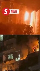 Video shows moment of explosion on residential building near Moscow