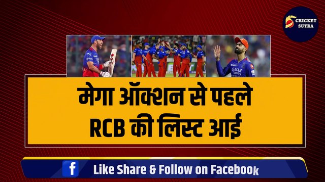 IPL 2025 Mega Auction से पहले RCB की फाइनल लिस्ट आई! Maxwell को लेकर आया बड़ा अपडेट, 8 धांसू खिलाड़ी बाहर | IPL | Kohli | Siraj