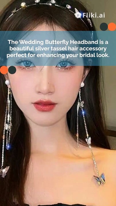 Butterfly Headband Head Chain Silver Tassel Hair Hoop Band Hair Vine #reels #shorts #shortvideo